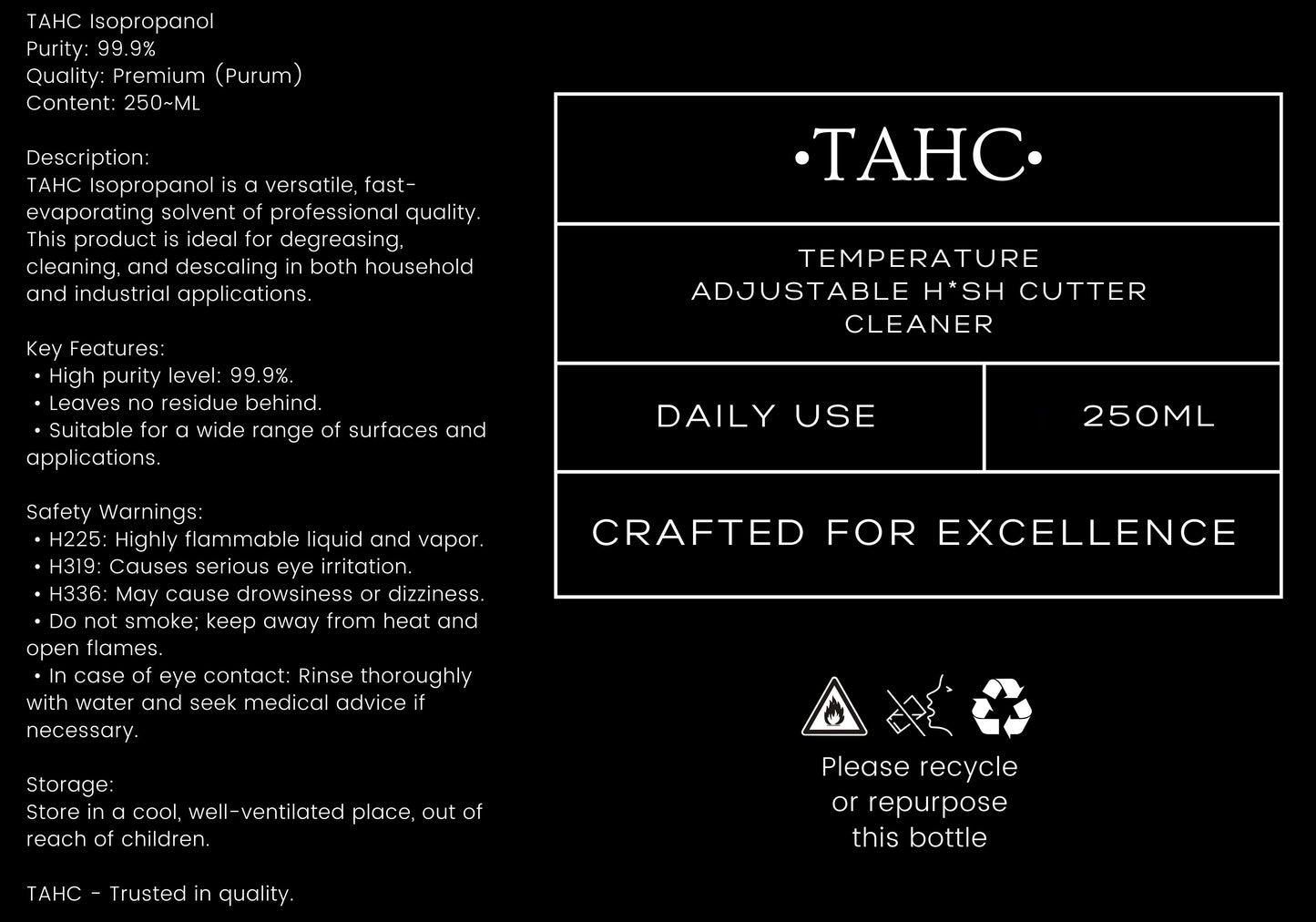 TAHC Cleaner (250ml)